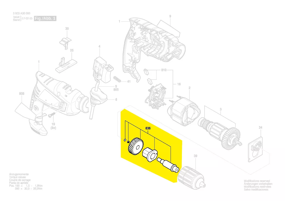 Broche de perçage réf. 1 607 000 CC2 BOSCH